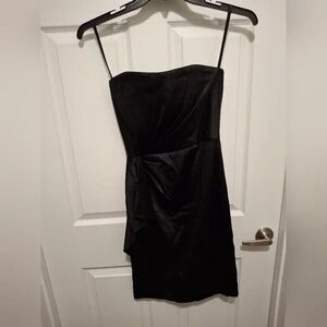 3/$15‎ White House Black Market Size 00 Black Satin Elegant Cocktail Dress